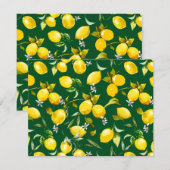 Carte De Correspondance citrons d'aquarelle 9 (Devant / Derrière)