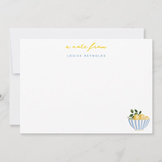 Carte De Correspondance Citrons d'été personnalisés (Devant)