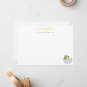 Carte De Correspondance Citrons d'été personnalisés (Devant/Arrière en situation)