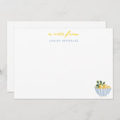 Carte De Correspondance Citrons d'été personnalisés (Devant / Derrière)