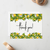 Carte De Correspondance Citrons Merci (Devant/Arrière en situation)