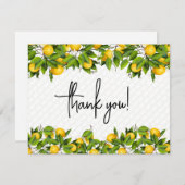 Carte De Correspondance Citrons Merci (Devant / Derrière)