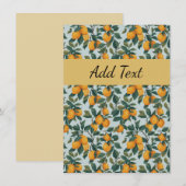 Carte De Correspondance Citrons sur Branches (Devant / Derrière)
