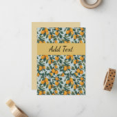 Carte De Correspondance Citrons sur Branches (Devant/Arrière en situation)