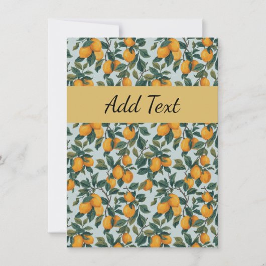 Carte De Correspondance Citrons sur Branches (Devant)