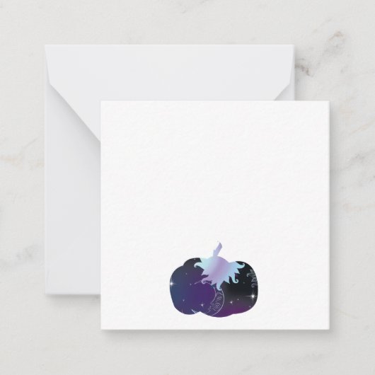 Carte De Correspondance Citrouille bleu foncé (Devant)