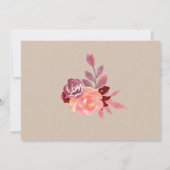 Carte De Correspondance Citrouille d'aquarelle rustique Kraft (Dos)