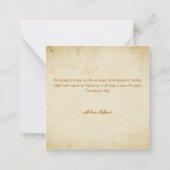 Carte De Correspondance Citrouille et Bon thanksgiving de fruits rétro élé (Dos)