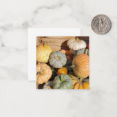 Carte De Correspondance Citrouilles en automne (Devant/Arrière en situation)