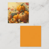 Carte De Correspondance Citrouilles Florales Douces (Devant / Derrière)