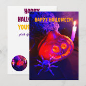 Carte De Correspondance Citrouilles Halloween néon (Devant / Derrière)
