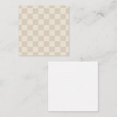 Carte De Correspondance Clair Brown et blanc cassé (Devant / Derrière)