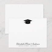 Carte De Correspondance Classe Chic Classic de Grad Graduate Casquette Gra (Devant / Derrière)