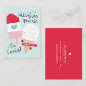 Carte De Correspondance Classe la plus froide Valentine (Devant / Derrière)
