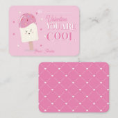 Carte De Correspondance Classe Saint Valentin Cool Popsicle (Devant / Derrière)
