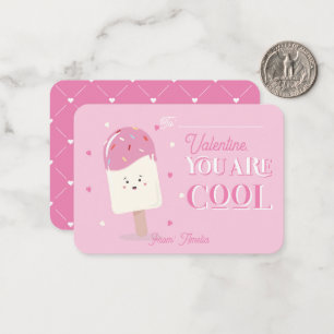 Carte De Correspondance Classe Saint Valentin Cool Popsicle
