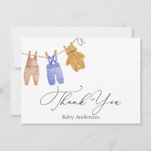 Carte De Correspondance Classic Baby Boy Thank You Note Card
