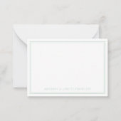 Carte De Correspondance Classic Double Bordure Pistache Vert (Devant)