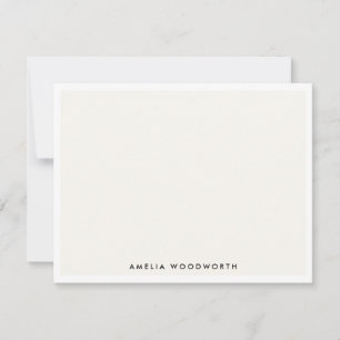 Carte De Correspondance Classic Elegant Ivoire Blanc Minimaliste Chic tend