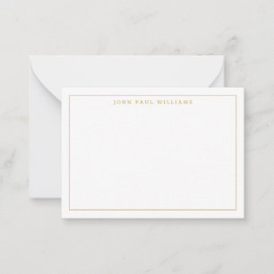 Carte De Correspondance Classic Gold Professional Simple Mince Bordure