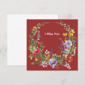 Carte De Correspondance Classic Retro Wreath Illustration Note Cards (Devant / Derrière)