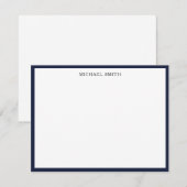 Carte De Correspondance Classic simple bordure Denim Blue Professionnel (Devant / Derrière)