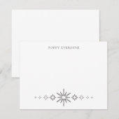 Carte De Correspondance Classic Simple Moderne Nom Étoiles de nuit (Devant / Derrière)