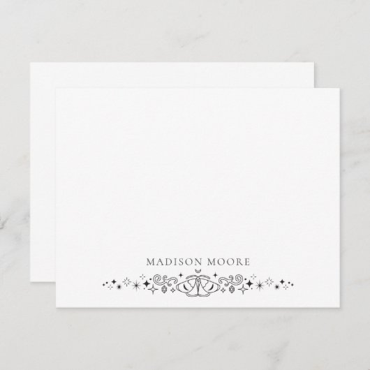 Carte De Correspondance Classic Simple Nom Moderne Papillon Motif (Devant / Derrière)