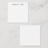 Carte De Correspondance Classical Calligraphy Elegant Plain Black & White (Devant / Derrière)