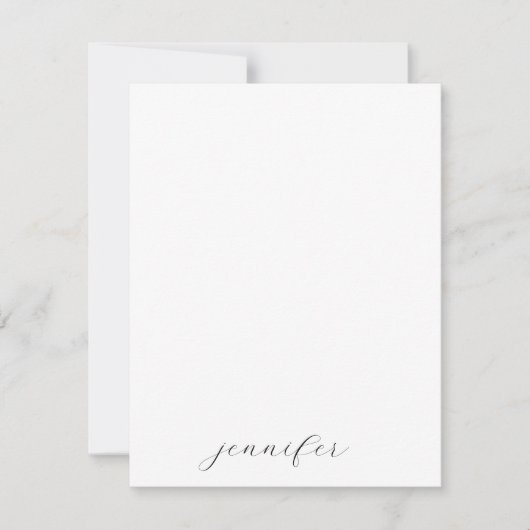 Carte De Correspondance Classical Handwriting Minimalist Professional (Devant)