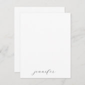 Carte De Correspondance Classical Handwriting Minimalist Professional (Devant / Derrière)