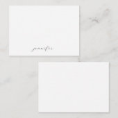 Carte De Correspondance Classical Handwriting Minimalist Professional (Devant / Derrière)