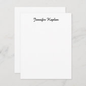 Carte De Correspondance Classical Handwriting Minimalist Professional (Devant / Derrière)