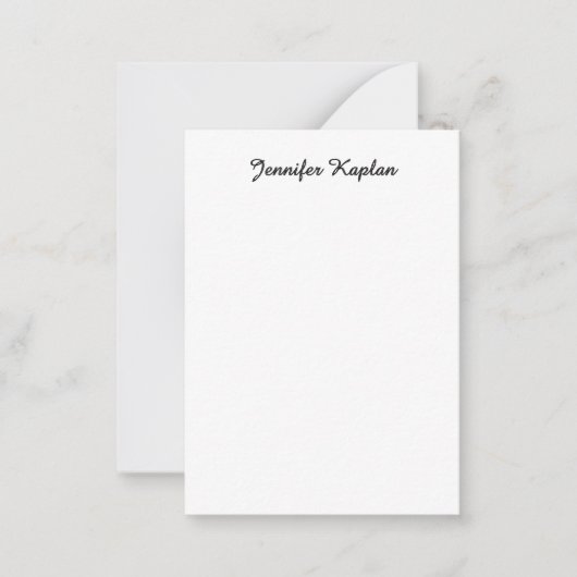Carte De Correspondance Classical Handwriting Minimalist Professional (Devant)