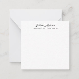 Carte De Correspondance Classical Professional Creative Plain Black White