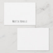 Carte De Correspondance Classical Professional Own Name Information Simple (Devant / Derrière)