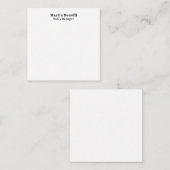 Carte De Correspondance Classical Professional Own Name Information Simple (Devant / Derrière)