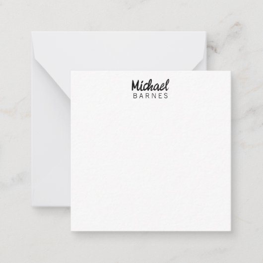 Carte De Correspondance Classical White Minimalist Plain Elegant (Devant)