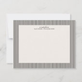 Carte de correspondance classique à rayures ivoire (Devant)