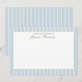 Carte de correspondance classique bleue et crème r (Devant / Derrière)