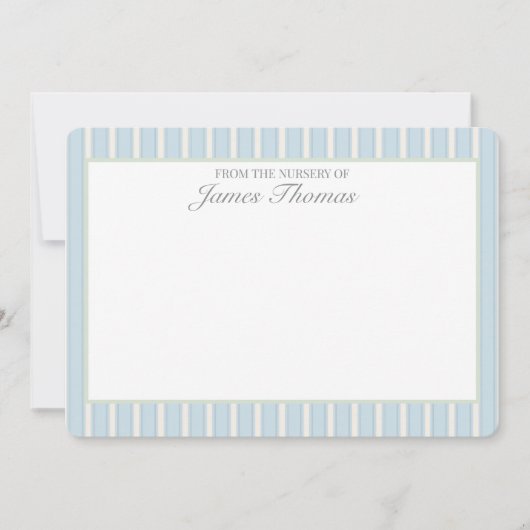 Carte de correspondance classique bleue et crème r (Devant)