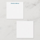 Carte De Correspondance Classique Créatif Tendance Blanc Bleu Océan (Devant / Derrière)