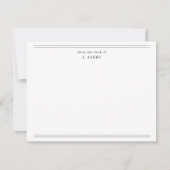 Carte De Correspondance Classique Du Bureau De Blanc Noir (Devant)