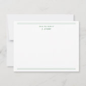 Carte De Correspondance Classique Du Bureau De Vert (Devant)