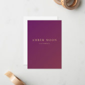 Carte De Correspondance Classique Elégant Professionnel Bourgogne Couleur  (Devant/Arrière en situation)