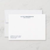 Carte De Correspondance Classique et élégant Professionnel Bleu (Devant)