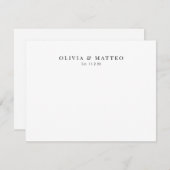 Carte De Correspondance Classique moderne noir blanc (Devant / Derrière)