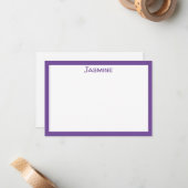 Carte De Correspondance Classique Violet (Devant/Arrière en situation)