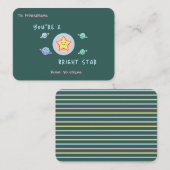 Carte De Correspondance Classroom Valentines Card – You’re a Bright Star (Devant / Derrière)