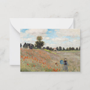 Carte De Correspondance Claude Monet - Champ de coquelicots